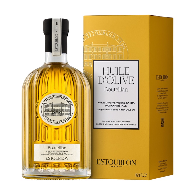 Château d'Estoublon Bouteillan olive oil bottle and box