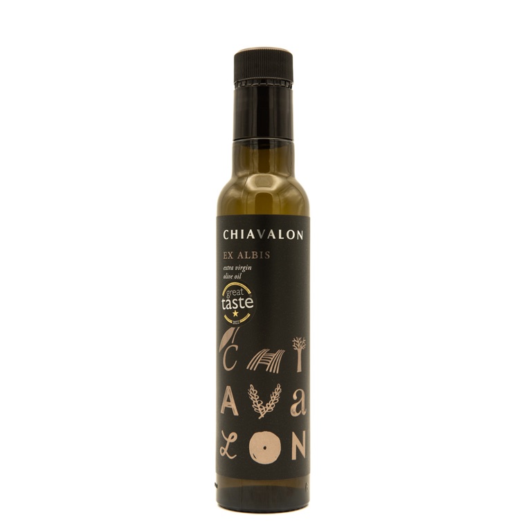 Chiavalon Ex Albis olive oil bottle
