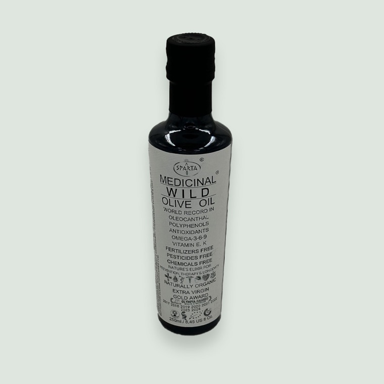 Sparta Medicinal Wild olive oil bottle
