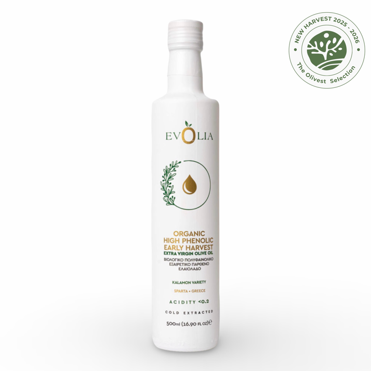 EVOLIA Organic Kalamon olive oil bottle