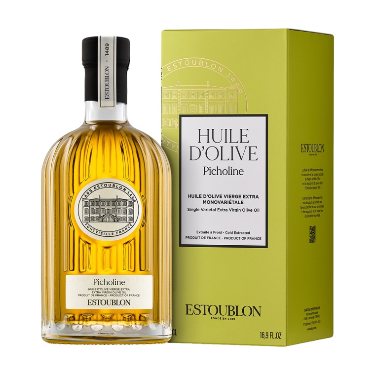 Château d'Estoublon Picholine olive oil bottle and box